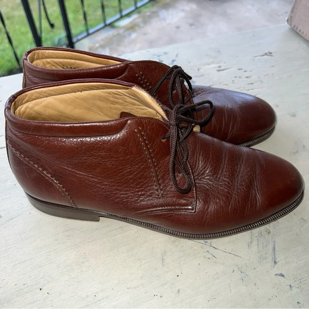 Johnston & Murphy Domani Brown Deerskin Leather Chukka Boots 24386